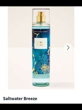 Bath & Body Works Saltwater Breeze Fragrance Mist - Blue & Gold